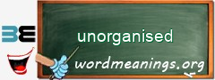 WordMeaning blackboard for unorganised
